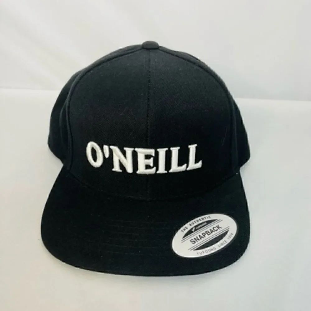 O'Neill Men's Hat Black White Adjustable Baseball Snapback Cap